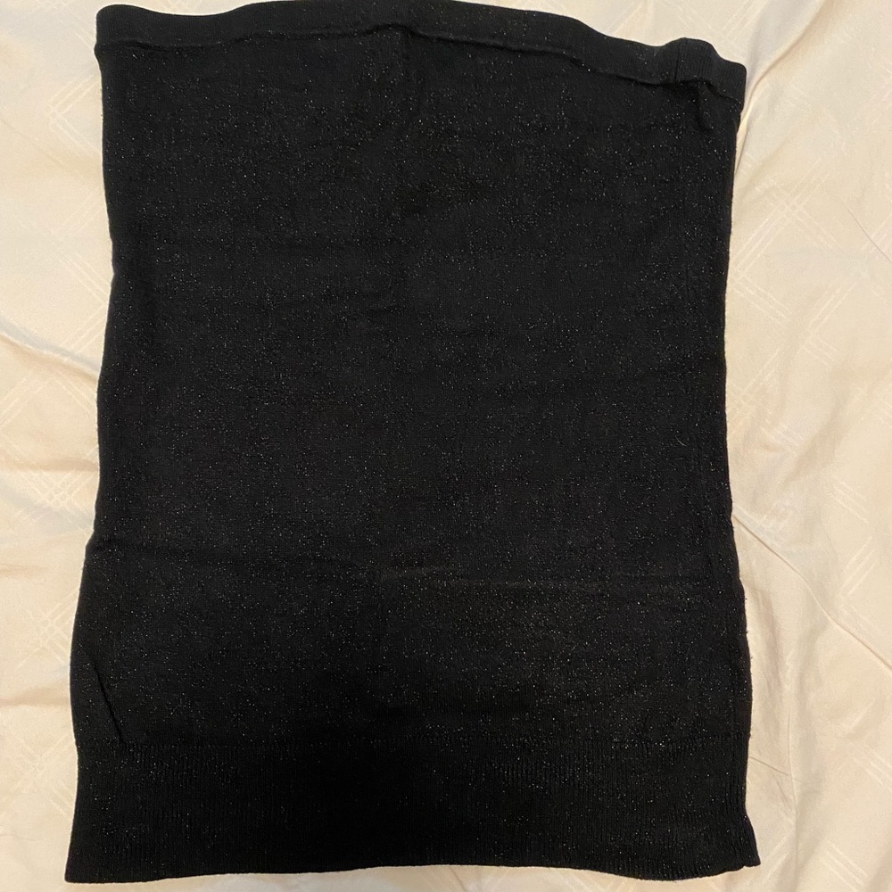 Tube top. Black, silver (sparkle).
